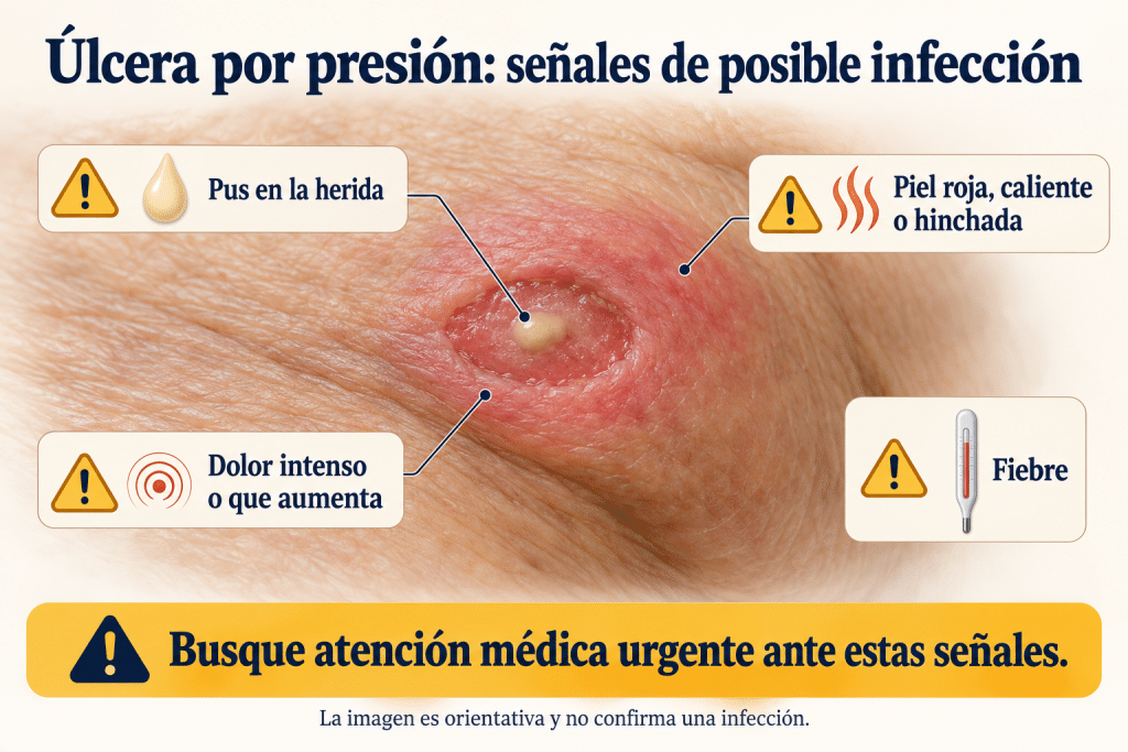 Signos de infección en las úlceras por presión