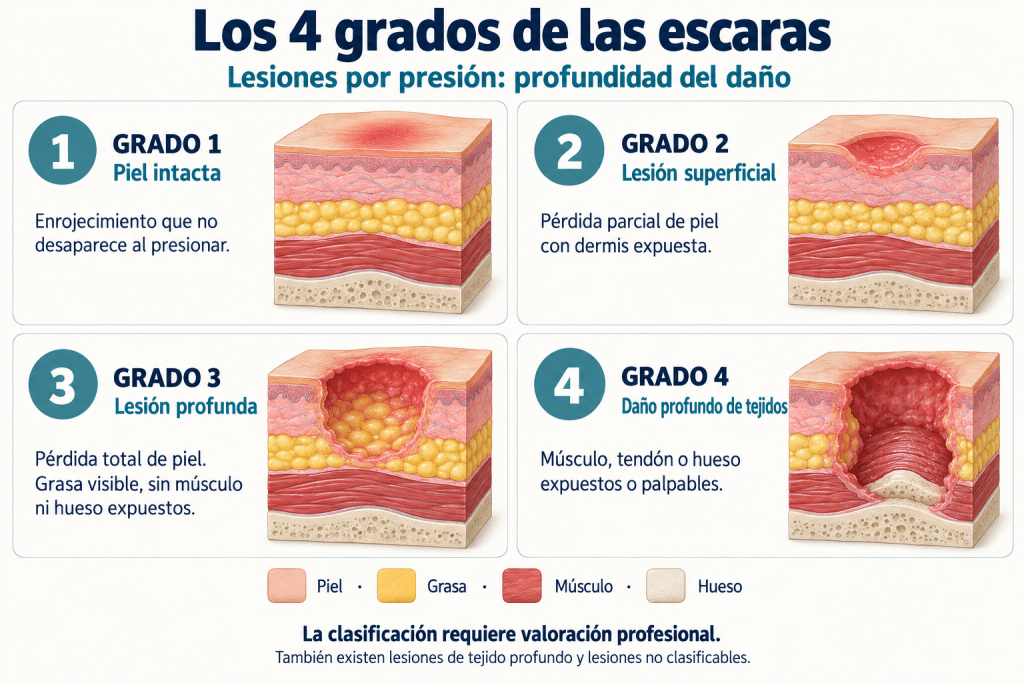 Etapas de las úlceras por presión
